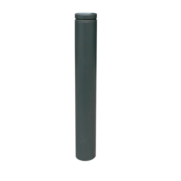 Ornamental bollard | steel tube � 150 mm | with triangular locking mechanism, Removable, self-engaging lock, incl. ground rosette, with hot-dip galvanized ground socket part-no. 470.10, approx. 500 mm below ground